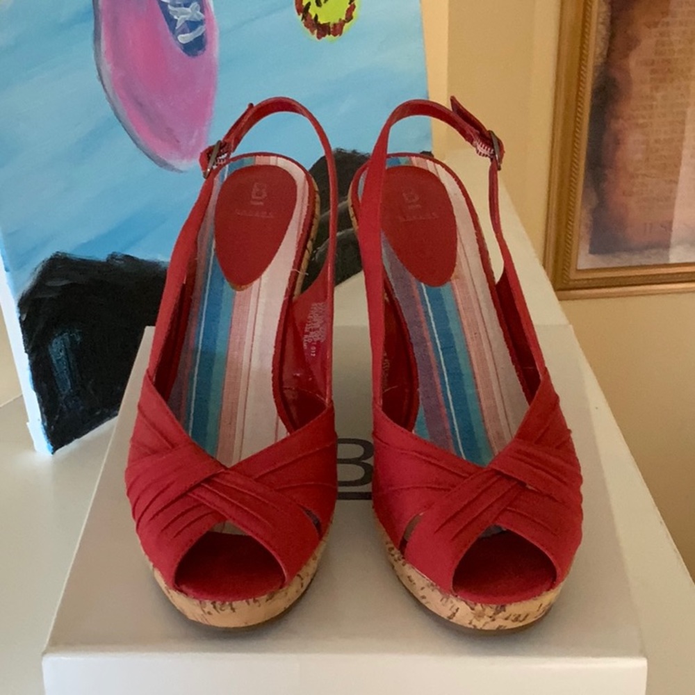 Fabric Platform Sandals